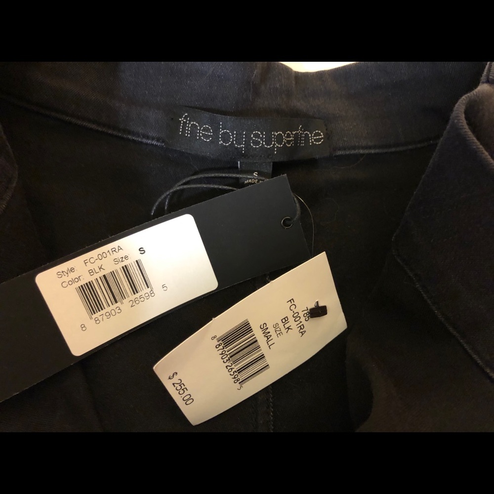 Rare NWT Fine by Superfine Black denim Raven Vest‎ - Picture 9 of 12